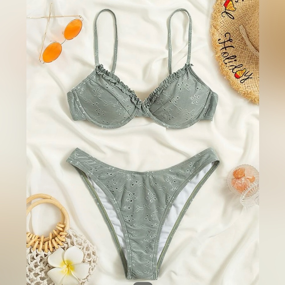 size small sage green swimsuit